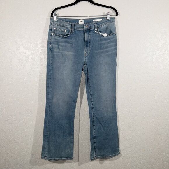 NWT Edwin Journey Wash Blue Cassia Mini‎ Boot Cropped Jeans Size 31 - Picture 2 of 9